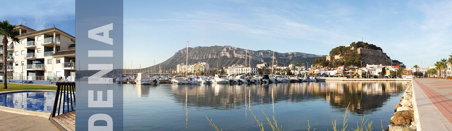 Jardín apartamento y panorámica de Dénia